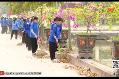 ĐOÀN VIÊN THANH NIÊN CHI ĐOÀN TRƯỜNG THCS THƯỢNG KIỆM TÍCH CỰC BẢO VỆ MÔI TRƯỜNG