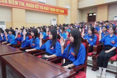 Đoàn viên thanh niên trường THCS Thượng Kiệm dự Đại hội Hội Liên hiệp thanh niên Việt Nam xã Phát Diệm lần thứ I, nhiệm kỳ 2026-2029
