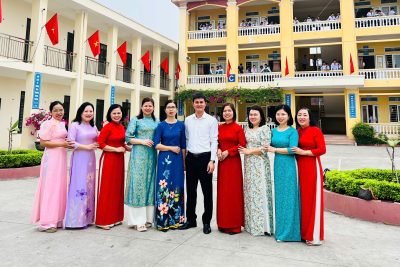 Trường THCS Thượng Kiệm chào đón tuần học mới với phong trào hưởng ứng tuần lễ áo dài